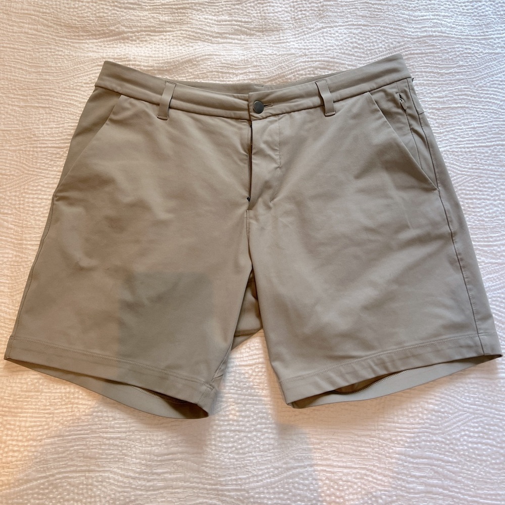 Lululemon COMMISSION SHORT WARPSTREME 7" Riverstone Size 34